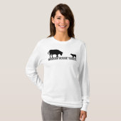 T-shirt Douille de base des femmes la longue (Devant entier)