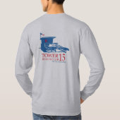 T-shirt Douille de club de plage de la tour 15 longue (Dos)