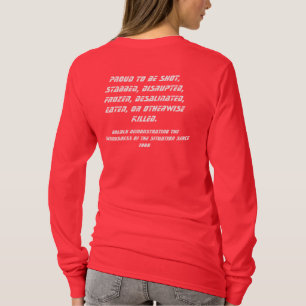 T-shirt Douille de dames de Redshirt longue