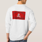 T-shirt Douille de drapeau de pirate de STC. longue (Dos)