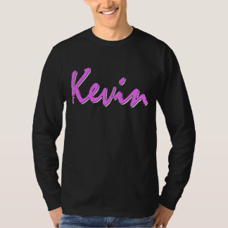 T-shirt Douille de logo rose de Kevin longue