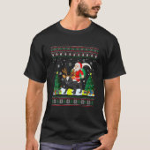 T-shirt Douille de Noël moche Skunk Funny Santa Claus Rid (Devant)