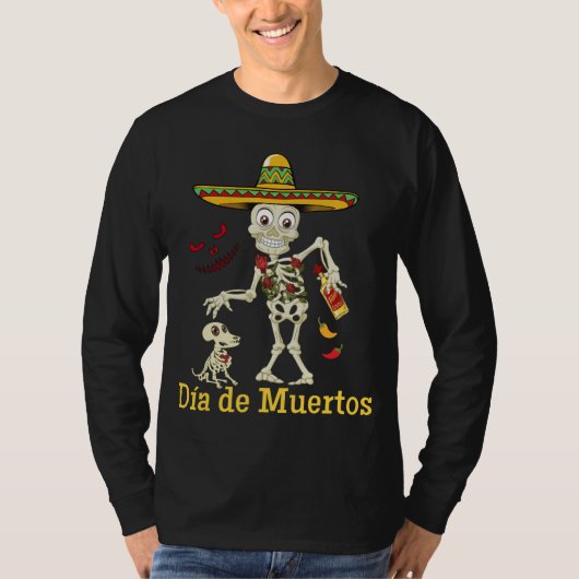 T-shirt Douille des hommes de DIA DE MUERTOS (JOUR DES (Devant)