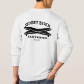 T-shirt Douille d'habillement de plage de coucher du (Dos)