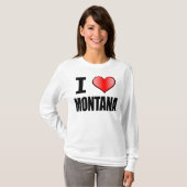 T-shirt Douille du Montana du ♥ I longue - femmes (Devant entier)