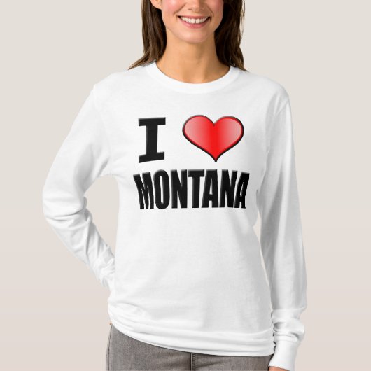 T-shirt Douille du Montana du ♥ I longue - femmes (Devant)