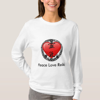 T-shirt Douille-option 2 de Reiki Hoody d'amour de paix