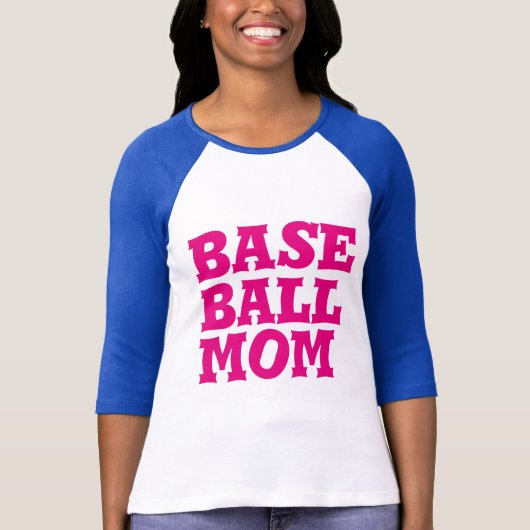 T-shirt Douille personnalisée Jersey de la maman 3/4 du (Devant)
