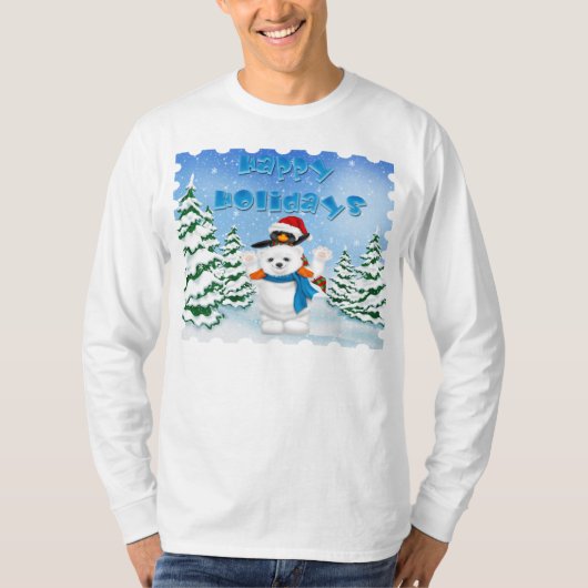 T-shirt Douille T des hommes de pingouin d'ours blanc de (Devant)