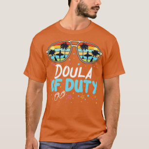 T-shirt Doula de devoir avec Sunglass Funny Midwoman Birth