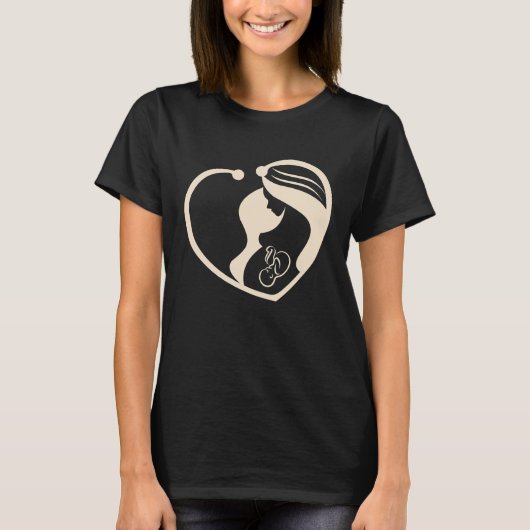 T-shirt Doula Nourriture Naissance Maternité Infirmière po (Devant)