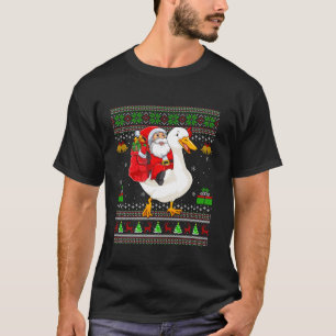 T-shirt Douleur moche Xmas amusant Père Noël équitation Sw