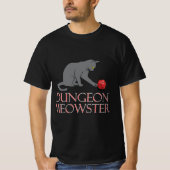 T-shirt Doungeon Meowster Drôle RPG Chat avec dés (Devant)