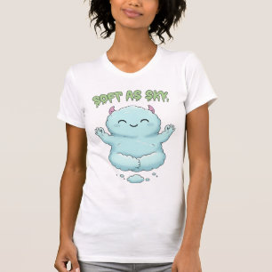 T-shirt Doux comme le Ciel : Kawaii Monstre Nuage Zen Yoga