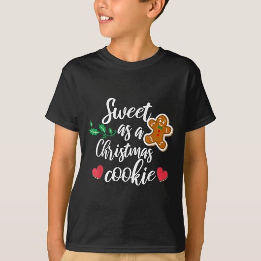 T-shirt Doux comme un biscuit de Noël - Biscuit, Noël (Devant)