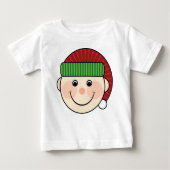 T-shirt doux de bébé d'Elf de Noël (Devant)