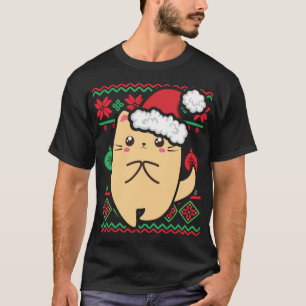 T-shirt Doux de Noël moche mignon Kawaii Anime Chibi Shy