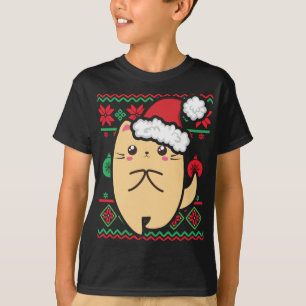 T-shirt Doux de Noël moche mignon Kawaii Anime Chibi Shy
