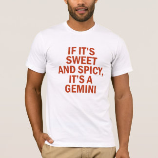 T-shirt Doux et Épicé Design Drôle de Gémeaux