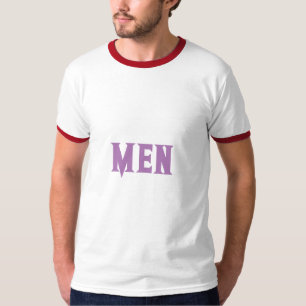 T-shirt Doux Hommes Texte Lavande Mignon Hommes de Base Ri