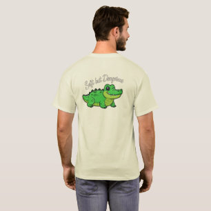 T-shirt Doux mais Dangereux - Crocodile de Dessin Animé En