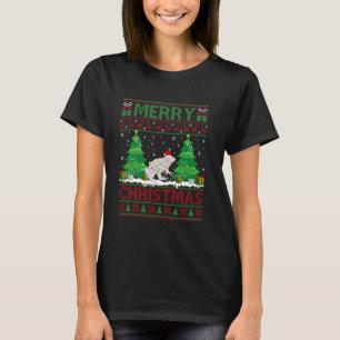 T-shirt Doux moche Arbre de Noël Éclairage Grenouille moch