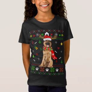 T-Shirt Doux moche Noël Allemand Berger Chien Chien Chien 
