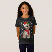 T-Shirt Doux moche Noël Chih Tzu Chien Chien Chien Chiot N (Devant entier)