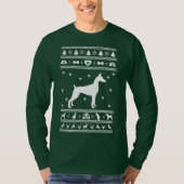 T-shirt Doux moche Noël Grand chien Danse (Devant)