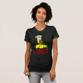 T-shirt doux noir de BBQ de poulet (Devant entier)