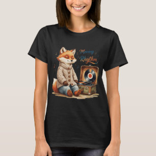 T-shirt Doux Renard Rétro Subtil Déplacé à Mon Propre Ryth