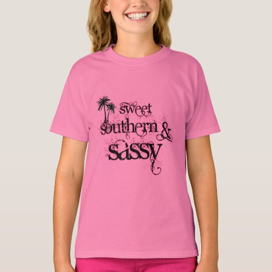 T-shirt Doux, Sud et Sassy (Devant)