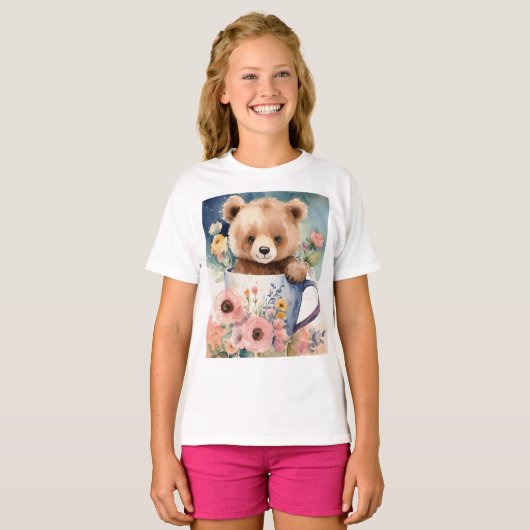 T-shirt Doux Teddy Bear Mug Tee (Devant entier)