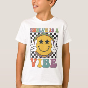 T-shirt Douze Ans Est Un Anniversaire De 12 Ans Groovy Joy