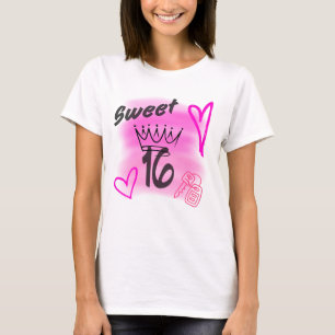 T-shirt Douze ans sucrés Rose Aérographe Esthétique Couron