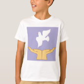 T-shirt Dove Bird World Peace White (Devant)