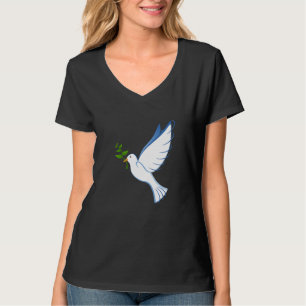 T-shirt Dove Peace Flying Olive Branche Symbole Ailes Oise