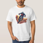 T-shirt Downhill Graphic and Text (Devant)