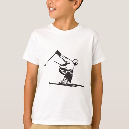 T-shirt Downhill Skiing Skier  (Devant)