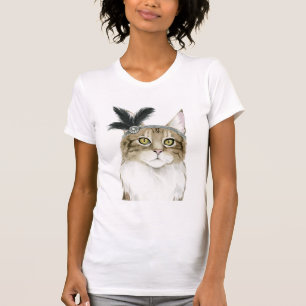 T-shirt Downton Cat Orné De Plumes