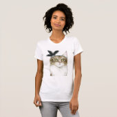 T-shirt Downton Cat | Orné De Plumes (Devant entier)