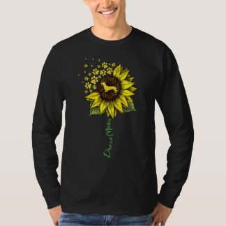 T-shirt Doxie Maman Sunflower Dachshund Chien Maman Maman