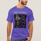 T-shirt Doxie noir et marron (Devant)