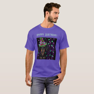 T-shirt Doxie noir et marron