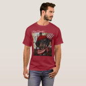 T-shirt Doxie noire et bronze (Devant entier)