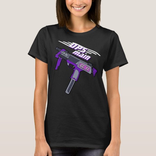 T-shirt DPS principal Gamer Purple Machine Gun Dynamic Slo (Devant)