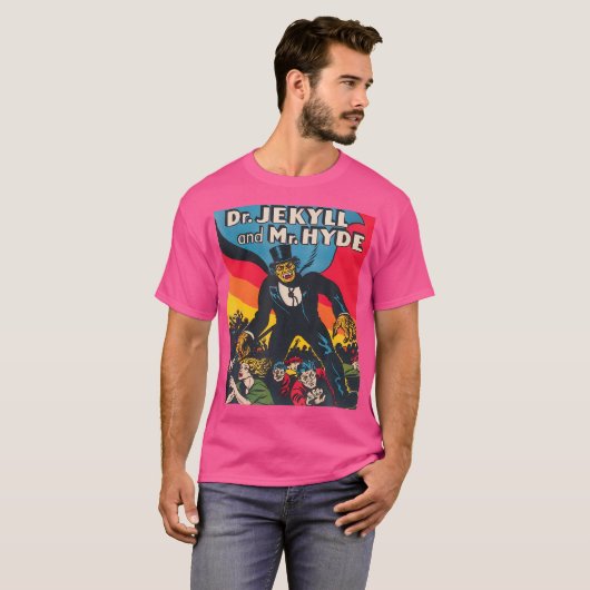 T-shirt Dr Jekyll M. Hyde Art - Retro Halloween Monst (Devant entier)
