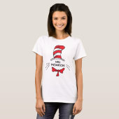T-shirt Dr. Seuss | Chat Chapeauté Nom de l'enseignant per (Devant entier)