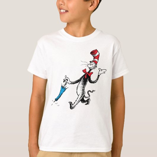 T-shirt Dr Seuss | Chat dans la marche des parapluies Casq (Devant)