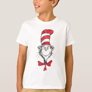 T-shirt Dr Seuss   Chat dans la tête du Casquette - Vintag